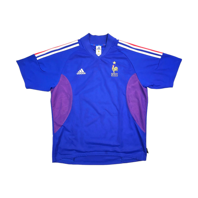 2002/04 France Home Football Shirt (L) Adidas - Football Finery - FF202704