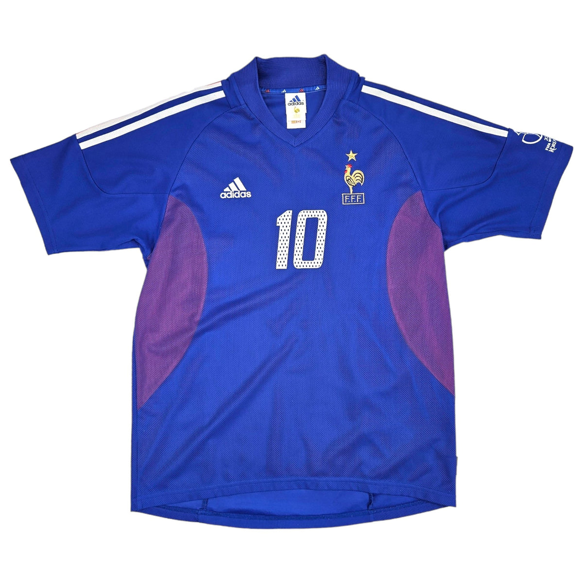 2002/04 France Home Football Shirt (M) Adidas #10 Zidane - Football Finery - FF204155