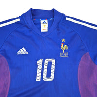 2002/04 France Home Football Shirt (M) Adidas #10 Zidane - Football Finery - FF204155