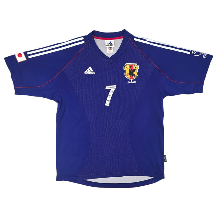 2002/04 Japan Home Football Shirt (L) Adidas #7 Nakata (WC2002) - Football Finery - FF204295