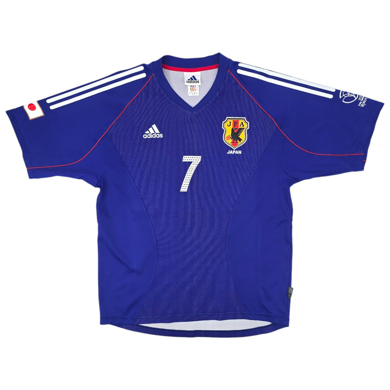 2002/04 Japan Home Football Shirt (L) Adidas #7 Nakata (WC2002) - Football Finery - FF204297