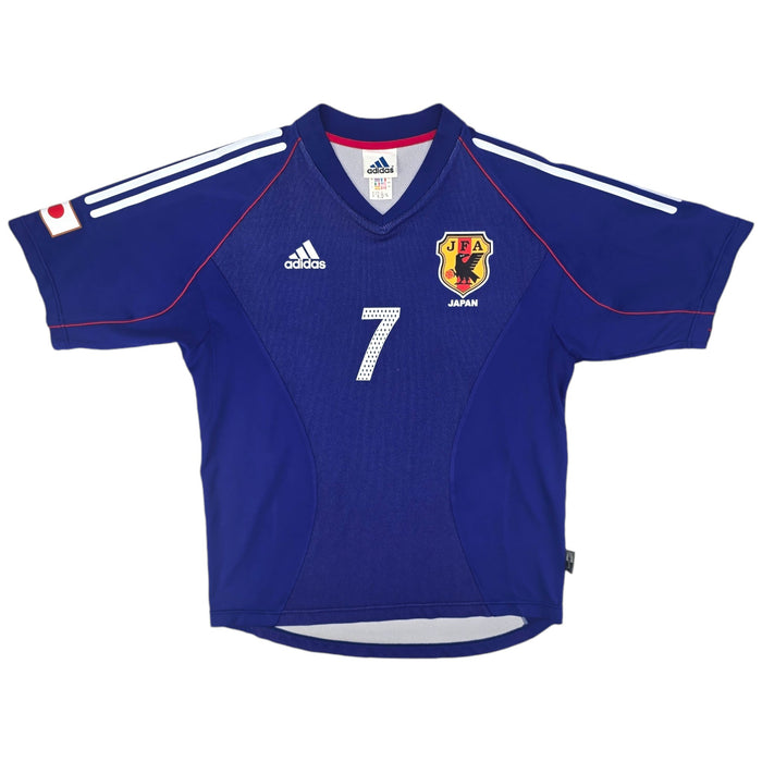 2002/04 Japan Home Football Shirt (L) Adidas #7 Nakata (WC2002) - Football Finery - FF204298