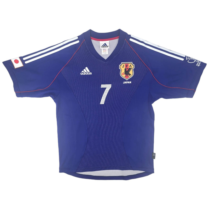 2002/04 Japan Home Football Shirt (M) Adidas #7 Nakata (WC2002) - Football Finery - FF204296