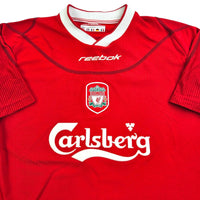 2002/04 Liverpool Home Football Shirt (M) Reebok #4 Hyypia - Football Finery - FF203624