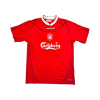 2002/04 Liverpool Home Football Shirt (M) Reebok #4 Hyypia - Football Finery - FF203624