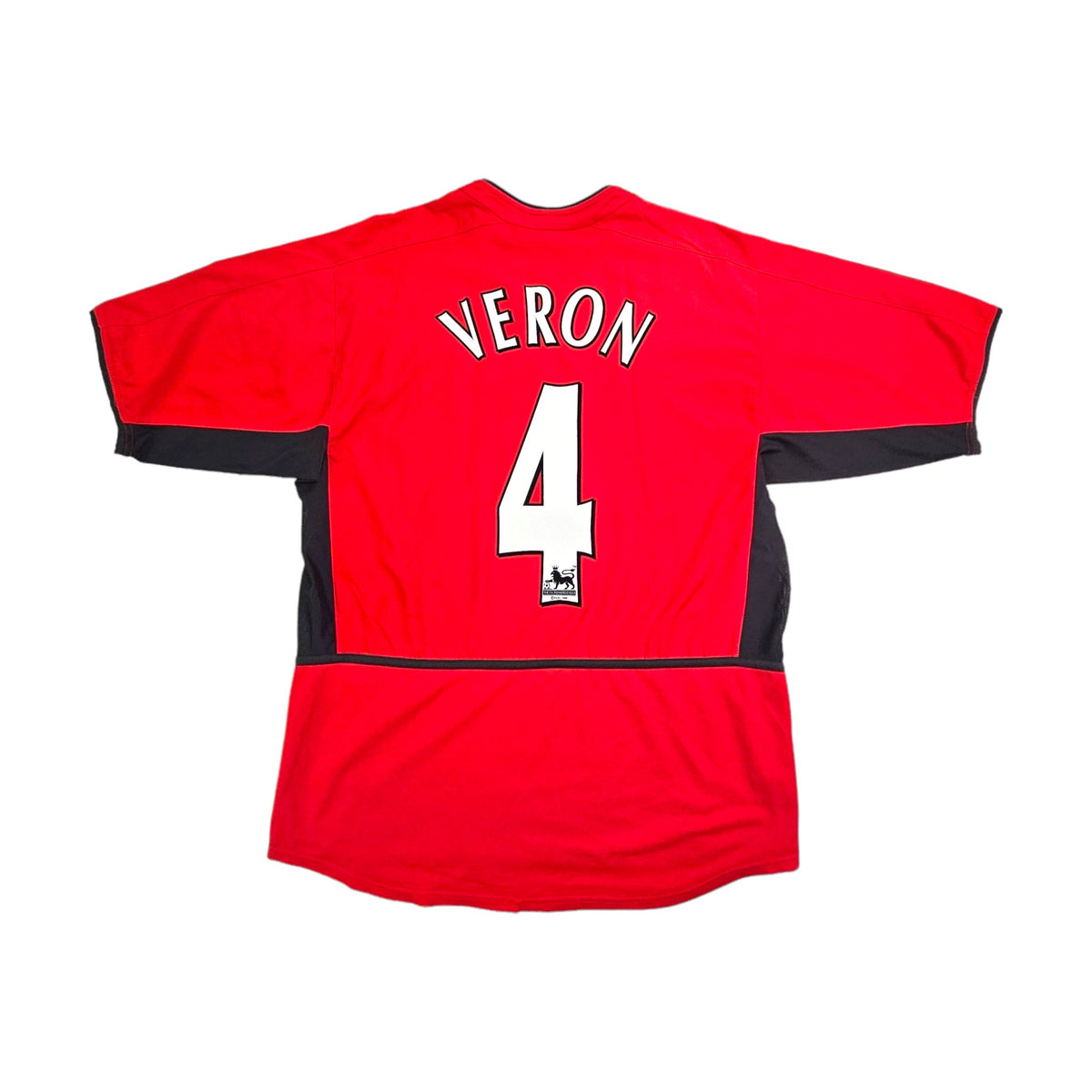 2002/04 Manchester United Home Football Shirt (L) Nike #4 Veron - Football Finery - FF203557