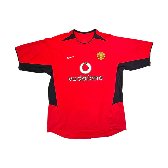 2002/04 Manchester United Home Football Shirt (L) Nike #4 Veron - Football Finery - FF203557