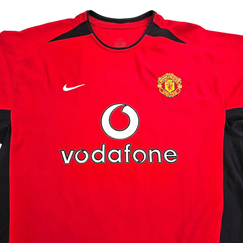 2002/04 Manchester United Home Football Shirt (L) Nike #4 Veron - Football Finery - FF203557