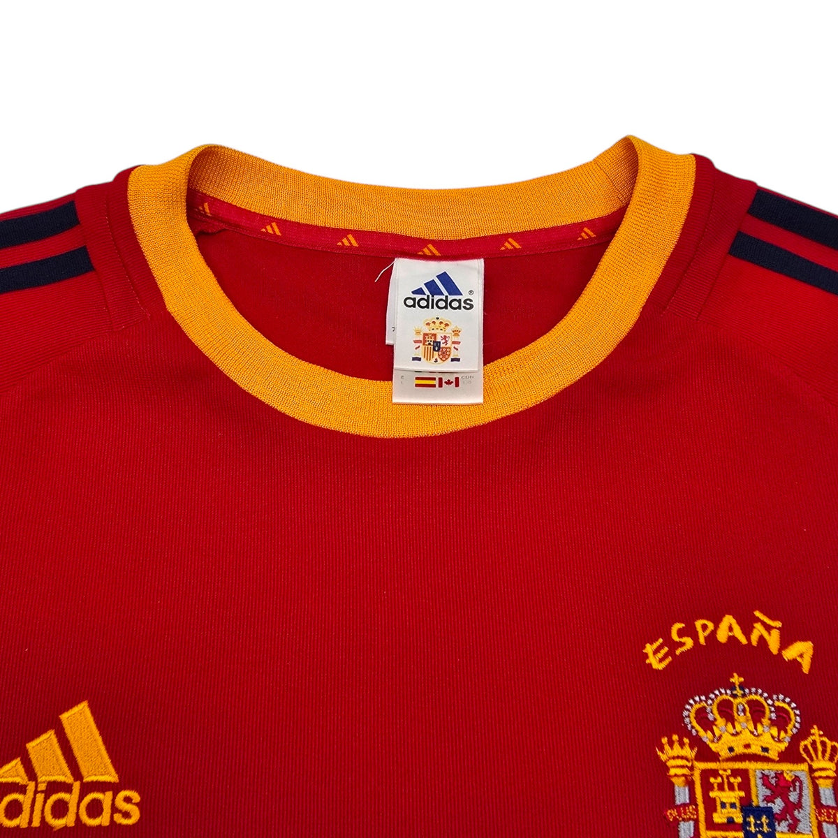 2002/04 Spain Home Football Shirt (L) Adidas #21 Enrique (WC2002) - Football Finery - FF204310