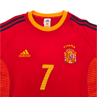 2002/04 Spain Home Football Shirt (L) Adidas #7 Raul - Football Finery - FF204573