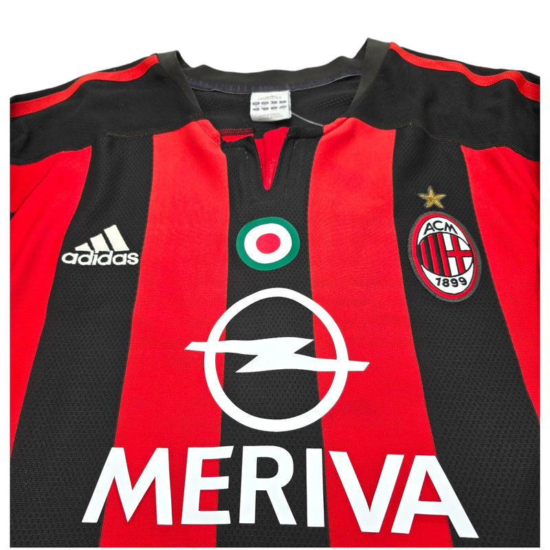 2003/04 AC Milan Home Football Shirt (L) Adidas # 7 Shevchenko - Football Finery - FF202590