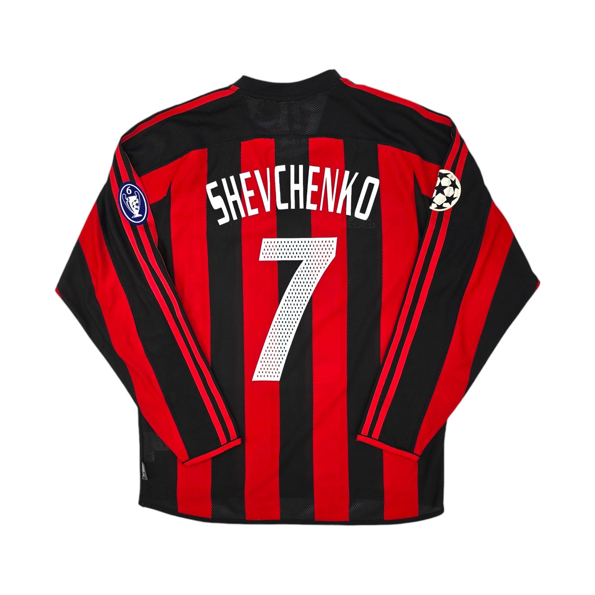 2003/04 AC Milan Home Football Shirt (M) Adidas #7 Shevchenko - Football Finery - FF204240