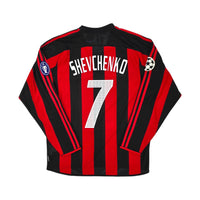 2003/04 AC Milan Home Football Shirt (M) Adidas #7 Shevchenko - Football Finery - FF204240