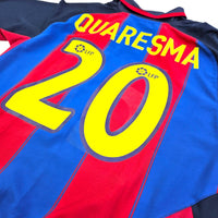 2003/04 Barcelona Home Football Shirt (M) Nike #20 Quaresma - Football Finery - FF203700