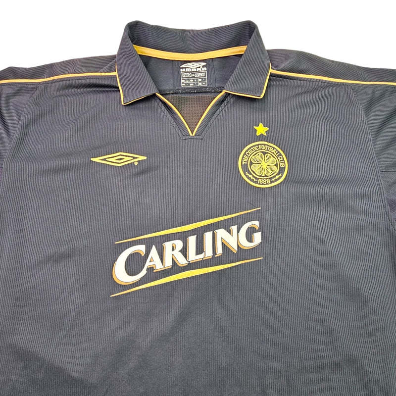 2003/04 Celtic Away Football Shirt (L) Umbro #7 Larsson - Football Finery - FF203436