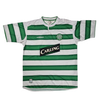 2003/04 Celtic Home Football Shirt (L) Umbro #7 Larsson - Football Finery - FF202663