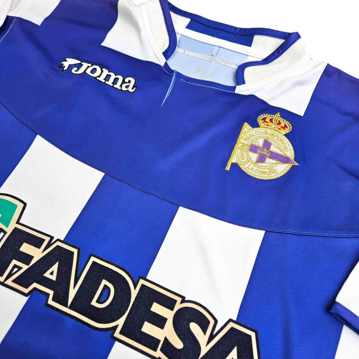 2003/04 Deportivo La Coruna Home Football Shirt (L) Joma - Football Finery - FF203695