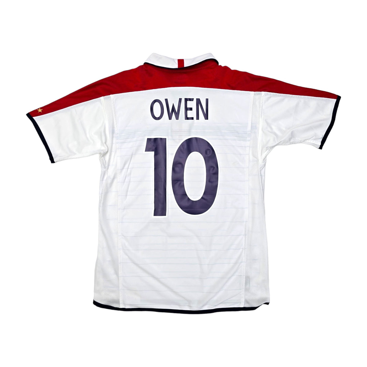 2003/04 England Home Football Shirt (M) Umbro #10 Owen (Signed by player) - Football Finery - FF203910