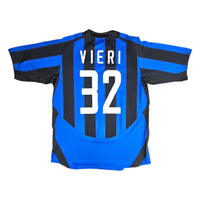 2003/04 Inter Milan Home Football Shirt (L) Nike # 32 Vieri - Football Finery - FF202584