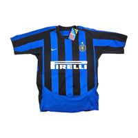 2003/04 Inter Milan Home Football Shirt (M) Nike #4 Zanetti - Football Finery - FF203671