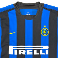 2003/04 Inter Milan Home Football Shirt (XL) Nike #10 Adriano - Football Finery - FF203787