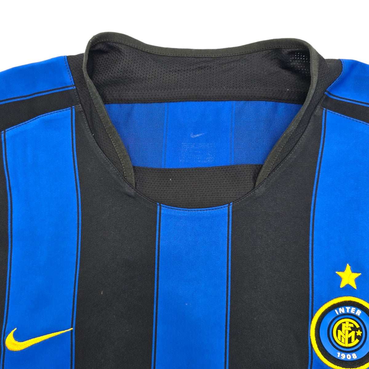 2003/04 Inter Milan Home Football Shirt (XL) Nike #4 Zanetti - Football Finery - FF204237