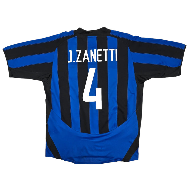 2003/04 Inter Milan Home Football Shirt (XL) Nike #4 Zanetti - Football Finery - FF204237