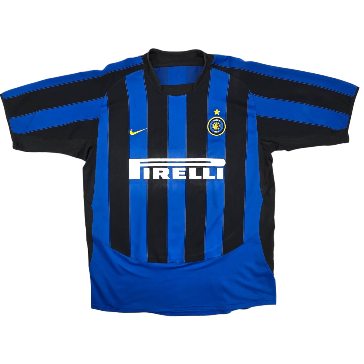 2003/04 Inter Milan Home Football Shirt (XL) Nike #4 Zanetti - Football Finery - FF204237