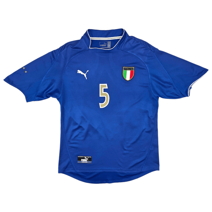 2003/04 Italy Home Football Shirt (M) Puma #5 Cannavaro - Football Finery - FF204304