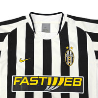 2003/04 Juventus Home Football Shirt (M) Nike #19 Zambrotta - Football Finery - FF204239