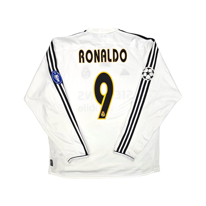 2003/04 Real Madrid Home Football Shirt (L) Adidas #9 Ronaldo - Football Finery - FF202926