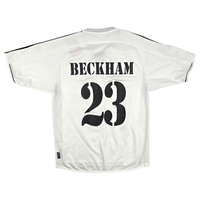 2003/04 Real Madrid Home Football Shirt (S) Adidas #23 Beckham - Football Finery - FF204454