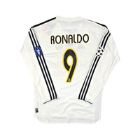 2003/04 Real Madrid Home Football Shirt (S) Adidas #9 Ronaldo (UCL) - Football Finery - FF204244