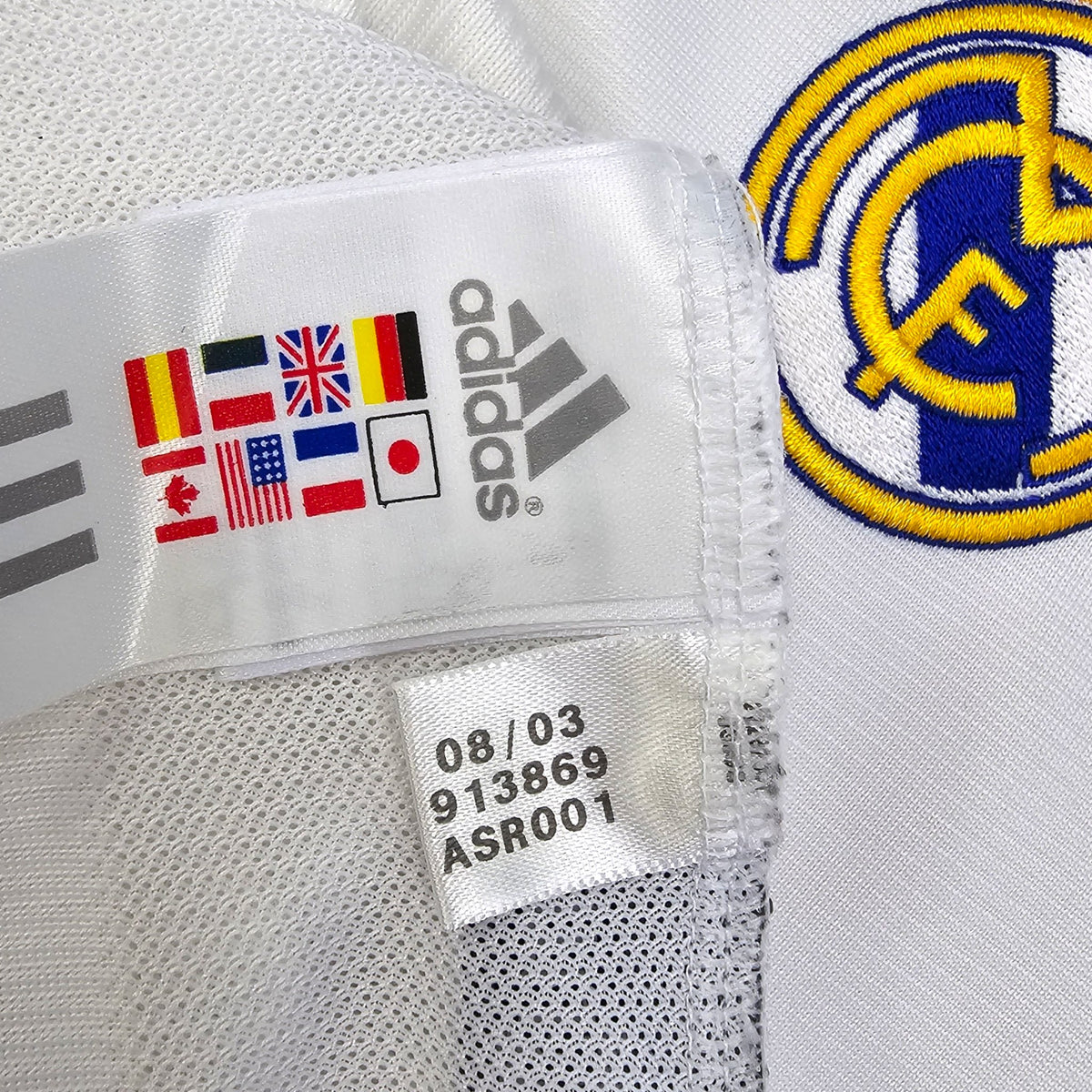 2003/04 Real Madrid Home Football Shirt (S) Adidas #9 Ronaldo (UCL) - Football Finery - FF204244