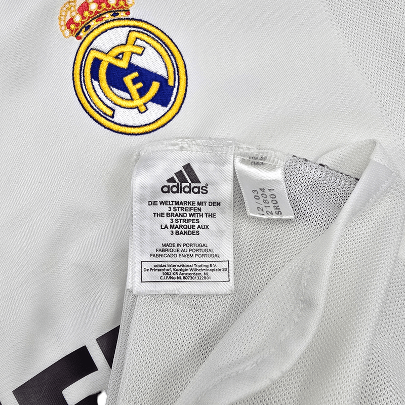 2003/04 Real Madrid Home Football Shirt (XL) Adidas #23 Beckham - Football Finery - FF204485