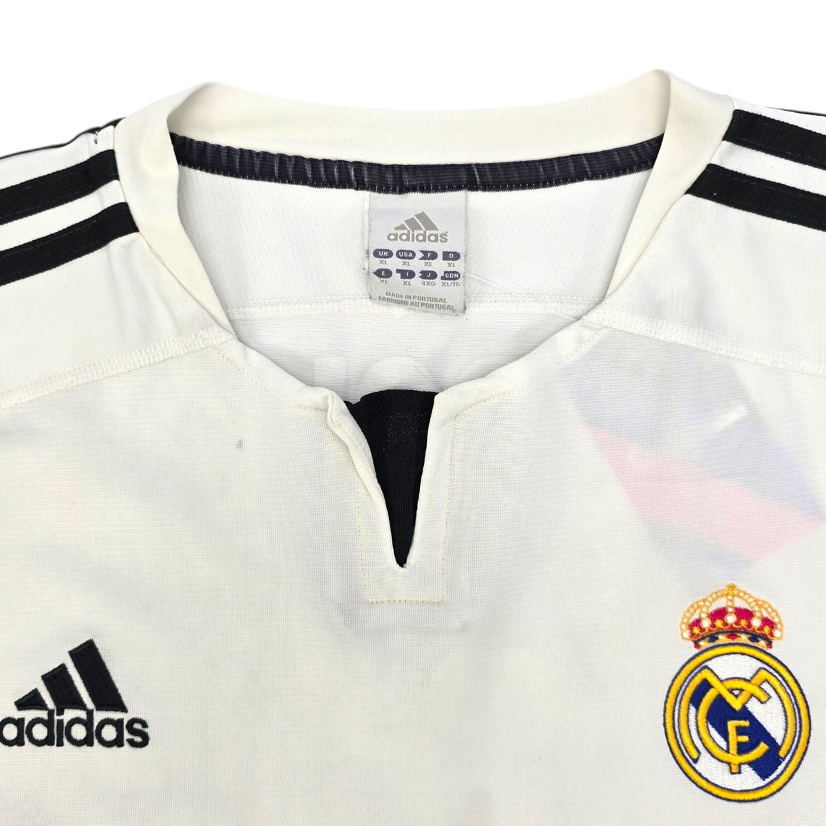 2003/04 Real Madrid Home Football Shirt (XL) Adidas #3 R.Carlos (UCL) - Football Finery - FF204243