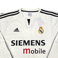 2003/04 Real Madrid Home Football Shirt (XL) Adidas #3 R.Carlos (UCL) - Football Finery - FF204243