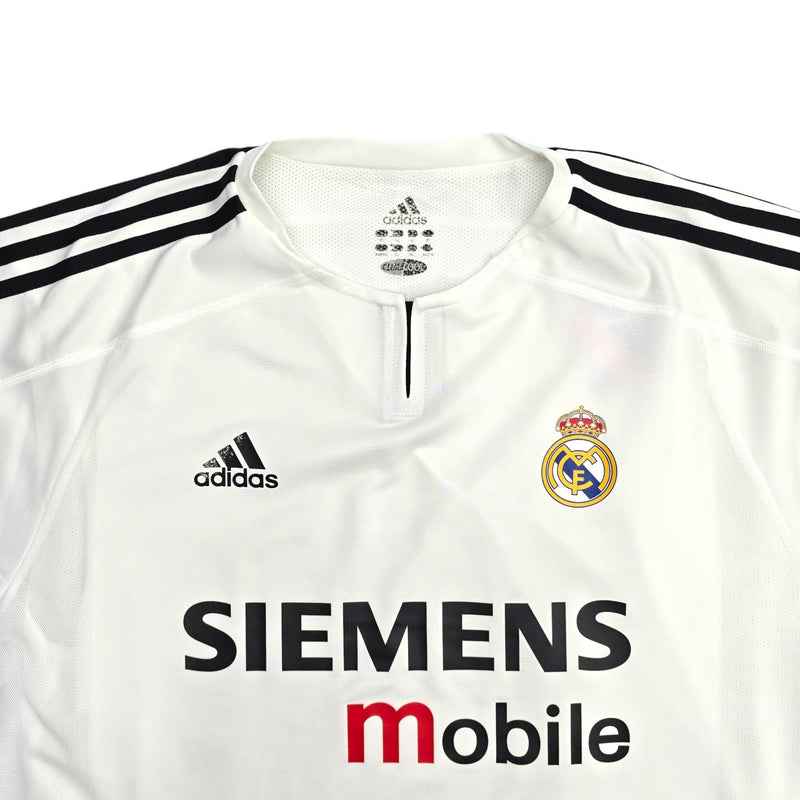 2003/04 Real Madrid Home Football Shirt (XL) Adidas #5 Zidane (Player Version) - Football Finery - FF204019