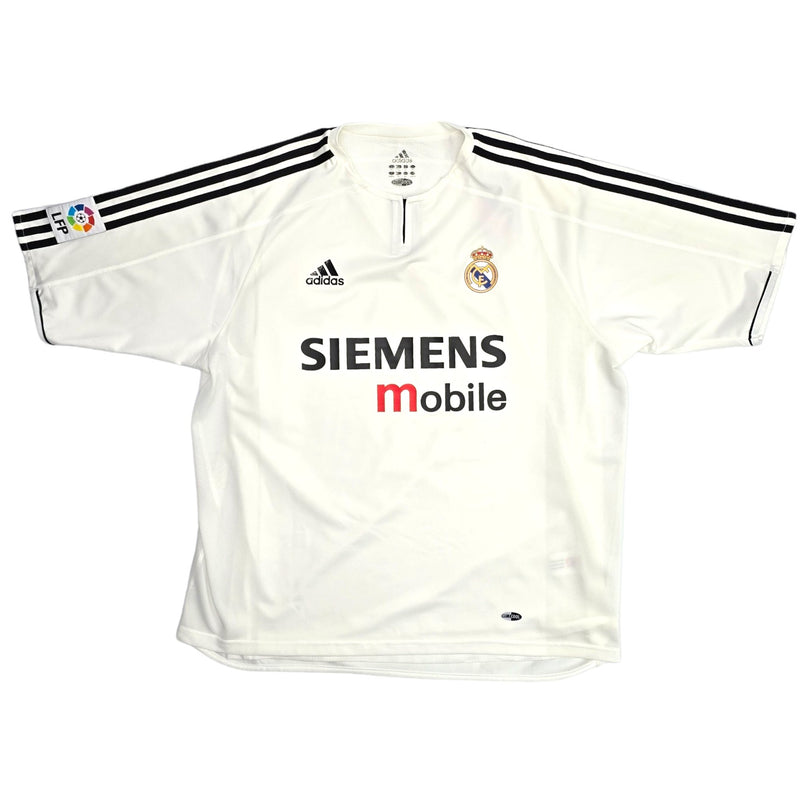 2003/04 Real Madrid Home Football Shirt (XL) Adidas #5 Zidane (Player Version) - Football Finery - FF204019