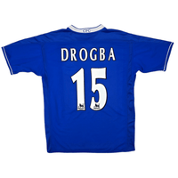 2003/05 Chelsea Home Football Shirt (M) Umbro #15 Drogba - Football Finery - FF204496