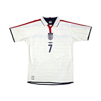 2003/05 England Home Football Shirt (L) Umbro #7 Beckham - Football Finery - FF203914