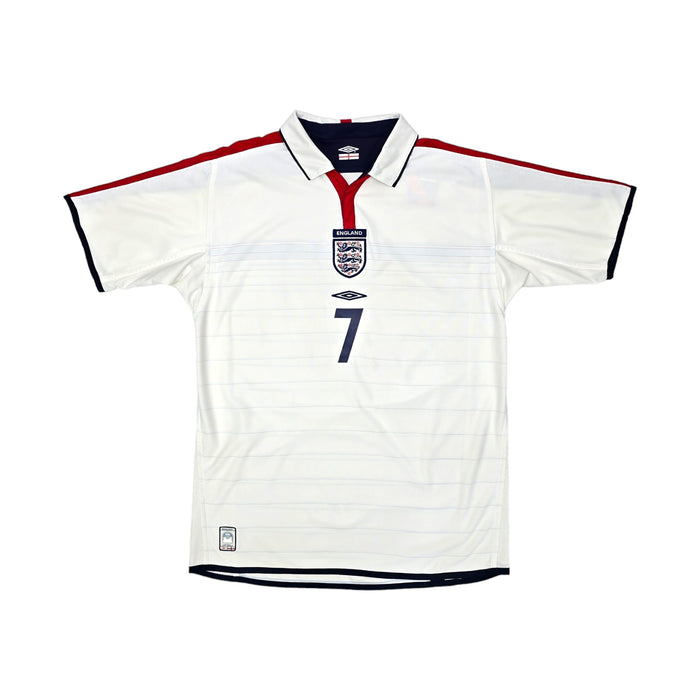 2003/05 England Home Football Shirt (L) Umbro #7 Beckham - Football Finery - FF203914