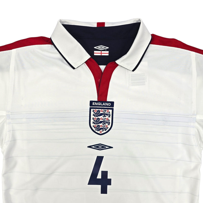 2003/05 England Home Football Shirt (S) Umbro #4 Gerrard - Football Finery - FF204025