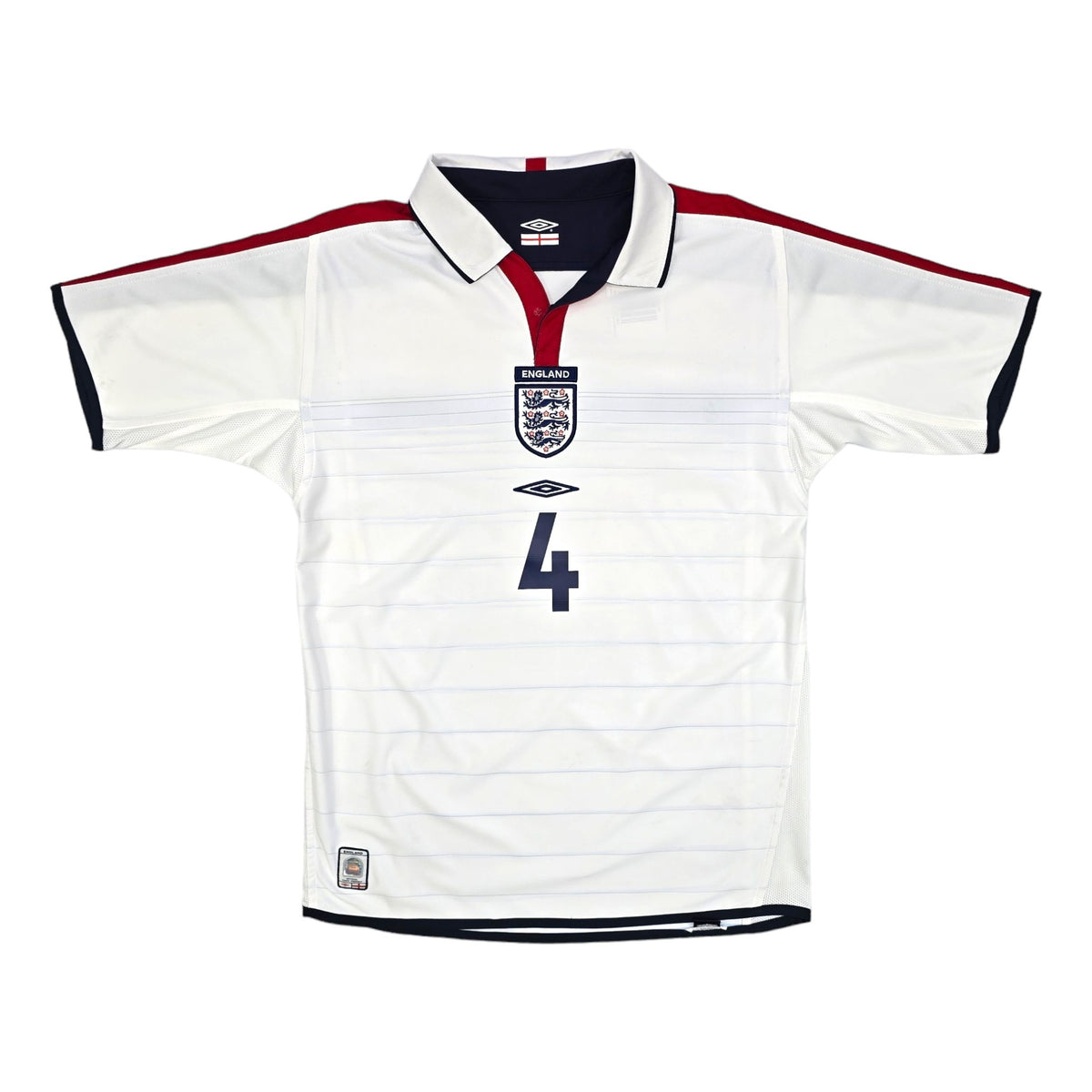 2003/05 England Home Football Shirt (S) Umbro #4 Gerrard - Football Finery - FF204025