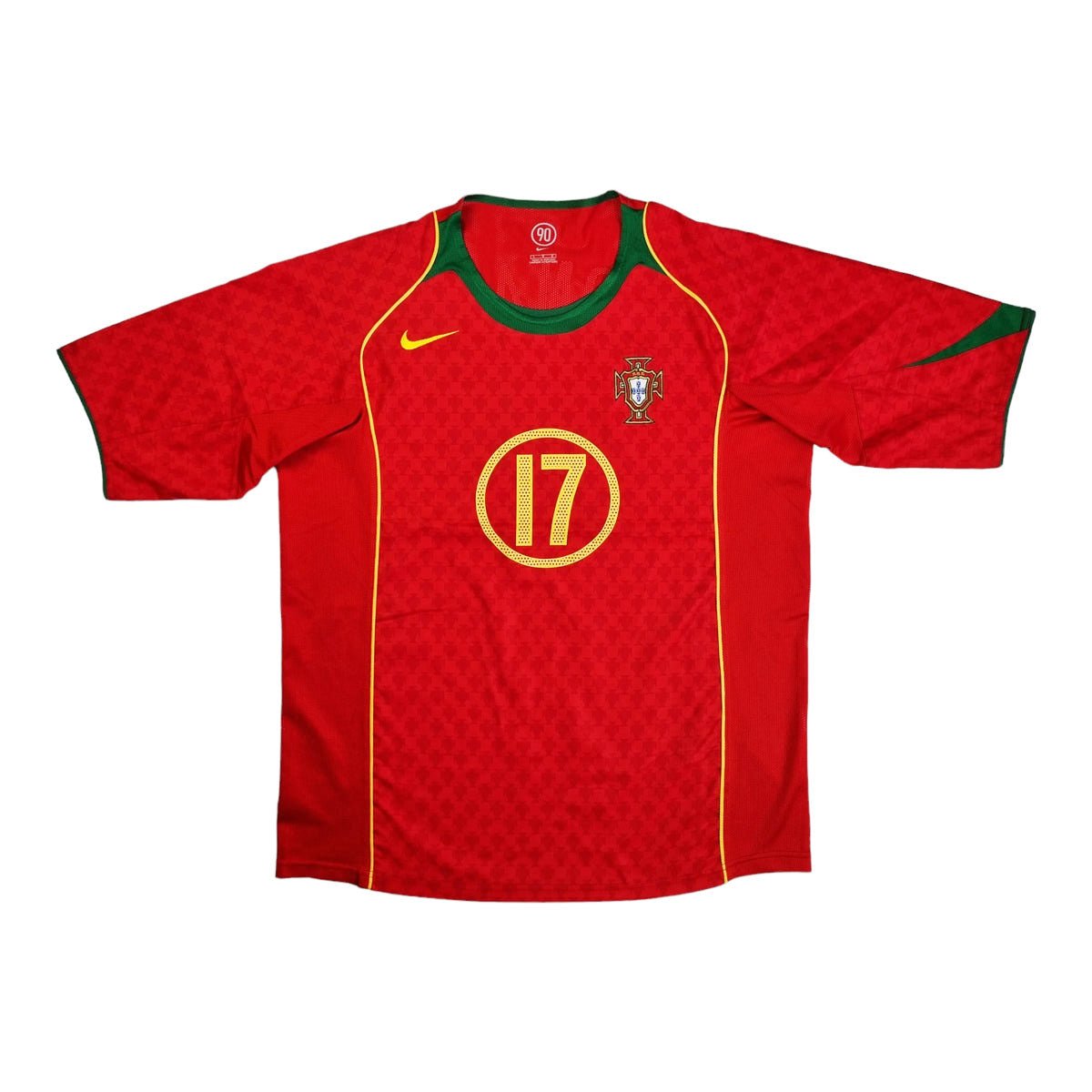 2004 Portugal Home Football Shirt (L) Nike #17 Ronaldo - Football Finery - FF202925