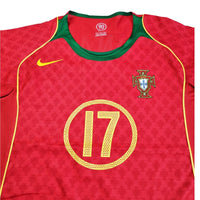 2004 Portugal Home Football Shirt (L) Nike #17 Ronaldo - Football Finery - FF202925