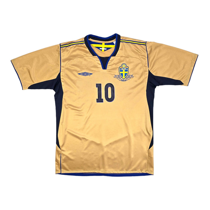 2004 Sweden Third Football Shirt (L) Umbro #10 Ibrahimovic (Centenary) - Football Finery - FF204088