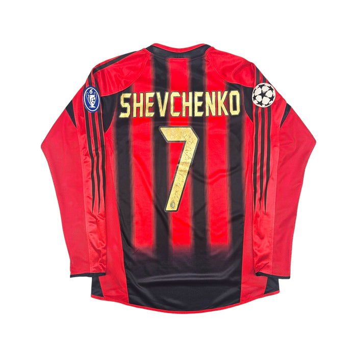 2004/05 AC Milan Home Football Shirt (S) Adidas #7 Shevchenko (UCL) - Football Finery - FF203604