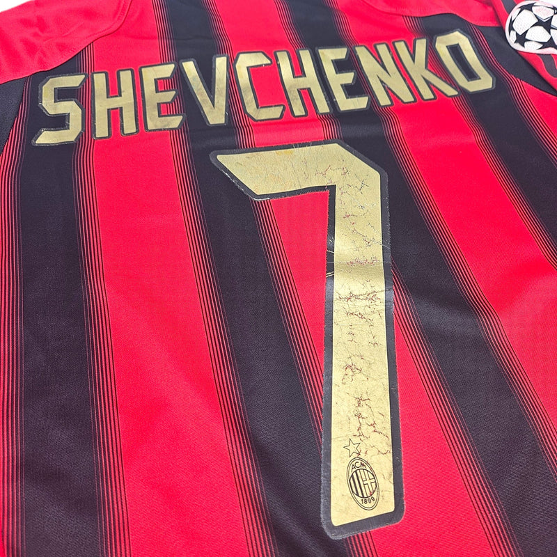 2004/05 AC Milan Home Football Shirt (S) Adidas #7 Shevchenko (UCL) - Football Finery - FF203604