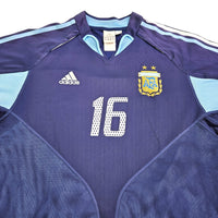 2004/05 Argentina Away Football Shirt (L) Adidas # 16 Aimar - Football Finery - FF202797